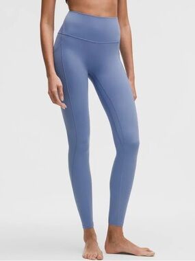 Lululemon wonder under  High-Rise leggings pockets oasis Blue Leggings size 6
